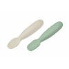 BEABA Prvé trénovacie lyžičky silikónové Sage Green / Velvet Grey