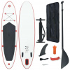 vidaXL Stand up paddleboard SUP, nafukovací, červeno biely 92203