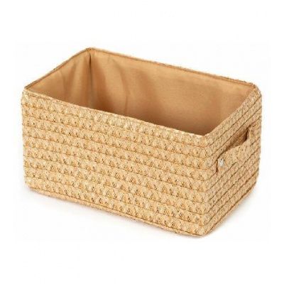 Compactor Úložný košík LILOU tkaný polypropylen 23 x 15 x 12 cm Beige béžový