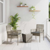 zahrada-XL Záhradný bistro set 3 pcs Sivá polyratan 3334957
