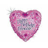 Fóliový balónek Korunka HB Princezno! srdce 46 cm