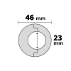 AP54 rozeta, PVC dub antik, priemer: 23 mm, 2 ks