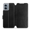 Flipové pouzdro Mobiwear - Motorola Moto G54 5G / Moto G54 5G Power Edition - Černé a šedé (Knížkové flip pouzdro, obal, kryt na mobil Motorola Moto G54 5G / Moto G54 5G Power Edition - Černé a šedé,