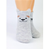 NOVITI SB044-B-03 Chlapčenské 3D ponožky dog grey melange 6-12m