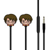 AppleMix Slúchadlá HARRY POTTER - 3,5 mm jack - štuple do uší - Harryho hlava - čierne