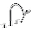 HANSGROHE Vernis Blend 4-otvorová batéria na okraj vane, vyloženie výtoku 211 mm, chróm, 71456000