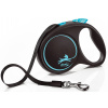 Vodítko FLEXI Black Design S páska 5m/15 kg svetlomodré