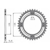 Sunstar Zadná ozubená tyč 857 41 Yamaha Xt 600 '83-94, Xt 600Z Tenere 84-89