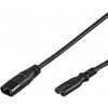 PremiumCord Kabel síťový prodlužovací IEC 60320 C7>C8 230V 2m