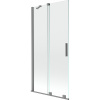 Mexen Velar dvojkrídlová zasúvacia vaňová zástenka 95 x 150 cm, číra, gun metal - 896-095-000-01-95
