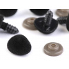 Čumák sametový s pojistkou 11x14 mm Varianta: 1 černá, Balení: 10 sada