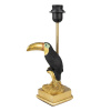 Clayre & Eef Zlato-čierna noha stolnej lampy Toucan gold - 14*10*31 cm - Clayre & Eef