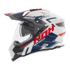 Enduro prilba na motocykel NOX N312 Vapor bielo/modro/červená XS