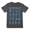 Heroes Inc Lilo & Stitch Tričko Stitch Emotions Charcoal Velikost XL