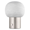 Blomus Stolová LED lampa Blomus IRIS V.32cm nerezová matná/biele sklo