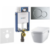 GEBERIT Kombifix súprava 5v1 - inštalačný modul, závesná sprchová toaleta Rimless a Softclose WC sedadlo TECEone, tlačidlo Sigma01 Round, 115.770.21.5 (lesklý chróm), 110.302.00.5 NT2