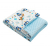 Detská deka z Minky s výplňou New Baby Medvedíky modrá 80x102 cm