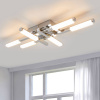 Stropné svietidlo Lindby LED Patrik, 62 cm, 6 svetiel, chróm, IP44 - 9641103