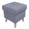 Well Done Čalúnený taburet s úložným priestorom Dream 1 tmavo modrá