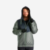 QUECHUA Pánska turistická bunda SH100 nepremokavá do -5°C zelená 4XL