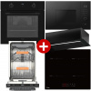 Set KLUGE - RÚRA KTE1010B + Doska indukčná KPI6015B + Odsávač plne vstavaný KLV5200B + Umývačka vstavaná KVD4600P + MIKROVLNNÁ RÚRA KTM2011B
