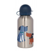Lahvička z nerezové oceli na pití Psi, modrá (400 ml) sigikid