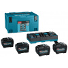 Makita 1910A8-3 Sada Li-ion XGT 40V 4xBL4080F+DC40RB+Makpac