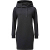 Dámske šaty s kapucňou pre celodennú pohodu - tmavošedá|XS