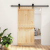 zahrada-XL Posuvné dvere so sadou kovania 90x210 cm borovicový masív 3203233