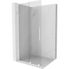 Mexen Velar L sprchová stena posuvná Walk-in 90 x 200 cm, transparentná 8 mm, biela - 871-090-003-03-20