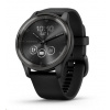 Garmin vívomove® Trend, Nerezová luneta Slate, pouzdro Black, silikonový řemínek 010-02665-00