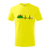 EKG z hôr na pivo - Tričko detské bavlnené - 158 cm/12 rokov ( Citrónová )