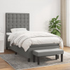 Box spring postel s matrací tmavě šedá 80 x 200 cm textil Šedá 3136870