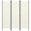 vidaXL Paraván s 3 panelmi, krémovo biely 150x180 cm 320715