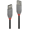 LINDY USB kábel USB 2.0 USB-A zástrčka, USB-A zásuvka 1.00 m čierna, sivá 36702; 36702