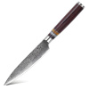 IZMAEL Damaškový kuchynský nôž Kašiwa Paring/Hnedá 13 cm