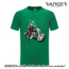 Tričko RANGER® - ZAJAC NA MOTORKE S Zelená