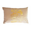 Vankúš - Béžový velor vankúš zlatá tlač 45x30 (Béžový velor vankúš zlatá tlač 45x30)