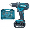 Makita Náradie - 18V AKU vŕtací skrutkovač s príslušenstvom, 2x aku 3,0 Ah LXT, nabíjačka DDF482RFX1