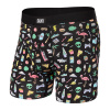 Pánske boxerky SAXX Daytripper BB Fly fun bits - čierne S