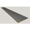 Dekoračný 3D lamelový Akustic panel 265x30x2,4cm Filc MDF Dub Európ lamela CPL Diamant Siv 3D-F-DIAM-DEU