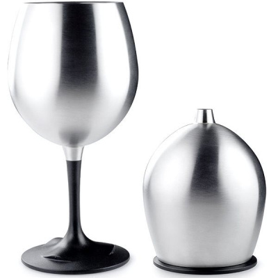 GSI Outdoors Glacier Stainless Nesting Red Wine Glass 090497633102