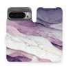 Flipové pouzdro Mobiwear - Google Pixel 9 Pro XL - VP31S Bílý a fialový mramor (Knížkové flip pouzdro, obal, kryt na mobil Google Pixel 9 Pro XL - VP31S Bílý a fialový mramor, materiál Umělá kůže + TP