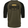 pánske tričko HORSEFEATHERS HEXAGON II RAGLAN T-SHIRT Burnt Olive M
