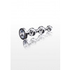 ToyJoy Anal Play Diamond Star Beads Medium, kovový análny kolík 11,1 x 2–2,5 cm