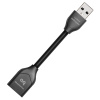AUDIOQUEST DragonTail, Predlžovacia redukcia USB 2.0 samica/USB 2.0 samec (Precízny predlžovací kábel s konektormi USB A samec - USB A samica, dĺžka kábla 10.16 cm.)