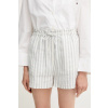 Ľanové šortky Tommy Hilfiger WW0WW45773 biela 36
