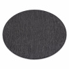Eoshop Koberec SISAL SION kruh A5165A Melanž ploché tkaní černý (Velikost: kruh 120 cm)