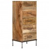 vidaXL Zásuvková skrinka z mangovníkového dreva 45x35x106 cm - Hnedá - 104379-204494