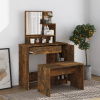 zahrada-XL Sada toaletného stolíka dymový dub 86,5x35x136 cm 3114152
